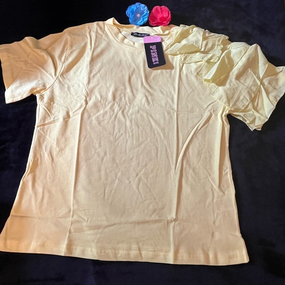 PINK AIR WOMENS YELLOW T-SHIRT ππ§π»ββοΈ - Picture 2 of 4
